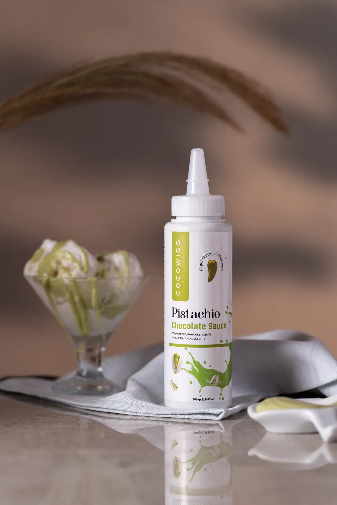 Cocowiss Antep Fıstık Aromalı Çikolata Sosu 300GR