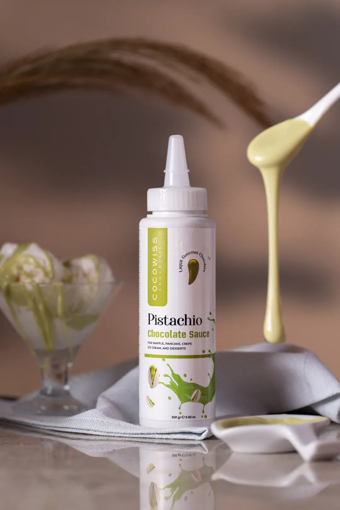 Cocowiss Antep Fıstık Aromalı Çikolata Sosu 300GR